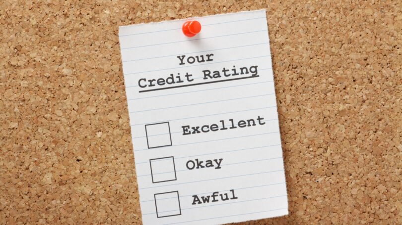 Credit Rating Excellent Okay Awful Coardboard