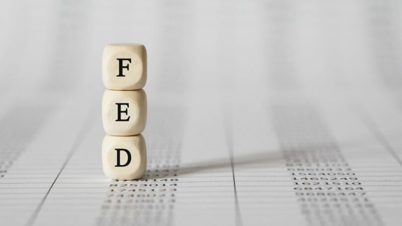 Federal Reserve Fed Wooden Blocks Letters