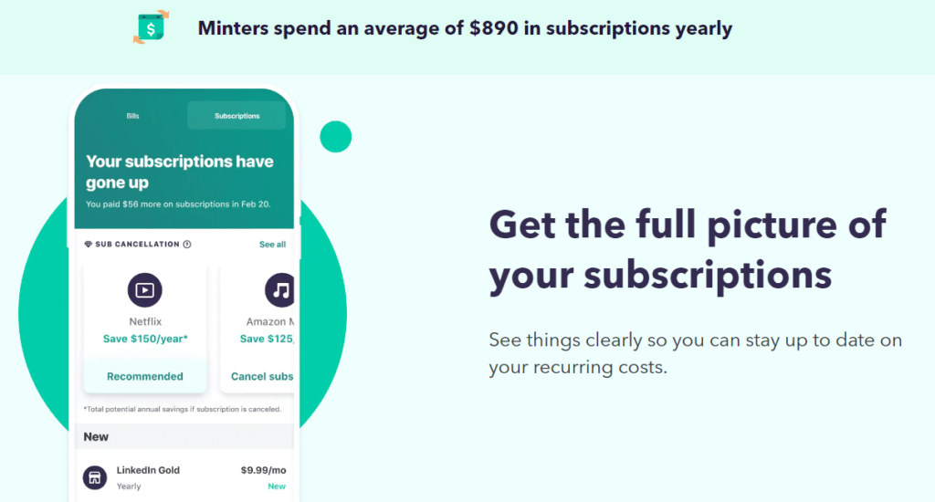 Mint Subscriptions