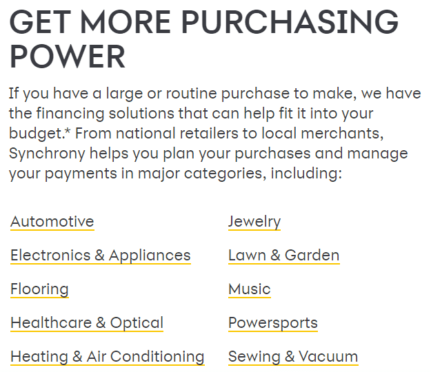 Synchrony Bank Retail Credit